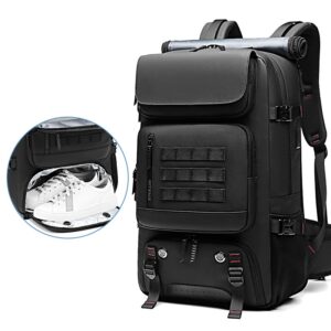 Mochila de viagem masculina 60L mochila ao ar livre Bolsa de montanhismo à prova d'água Mochila para laptop Mochila de negócios com bolsa separada para sapatos