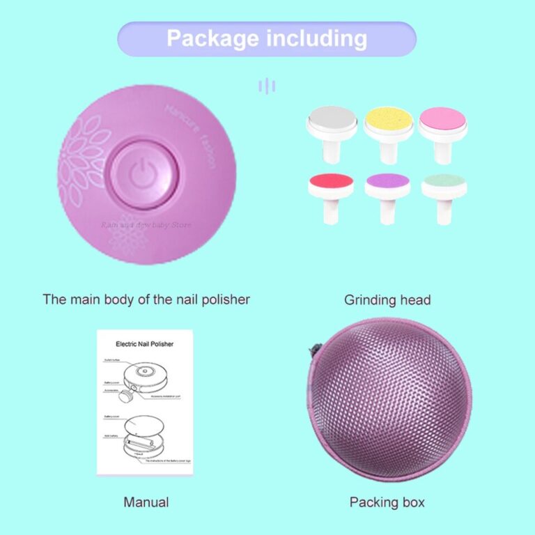 Aparador elétrico de unhas para bebês, polidor de unhas infantil, ferramenta de manicure infantil, tesoura, kit de higiene para bebês, cortador de unhas para recém-nascidos - Image 2