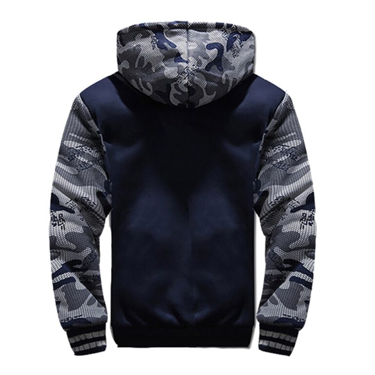 Jaqueta masculina de camuflagem engrossar jaquetas de inverno para homens Casaco de lã de manga comprida para homem Moletons casuais Streetwear Casacos masculinos - Image 8