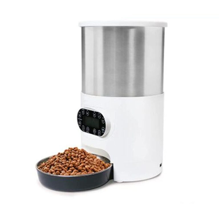 Alimentador inteligente para animais de estimação para cães e gatos Dispensador automático Tigela de aço inoxidável para cães e gatos com tempo de gravação Alimentação - Image 5