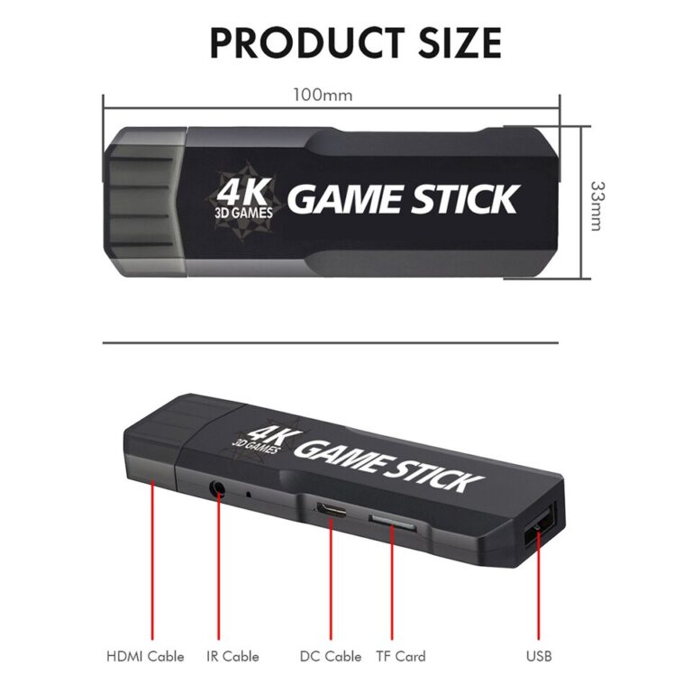 Console de jogos 4/2 gamepad 4K GD10 Game Stick HD Output TV Game Stick 2.4G Dual Handle Console de videogame portátil para simuladores - Image 12