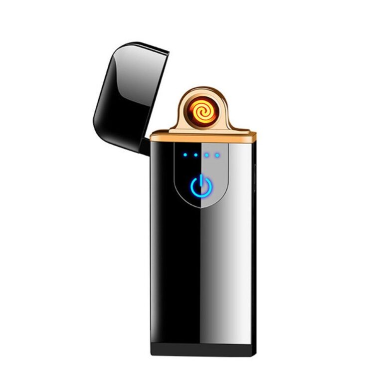 3 em 1 Jato Isqueiro de Metal à Prova de Vento Sem Chamas Isqueiro Elétrico Exibição de Energia Carregamento USB Plasma Gás Butano Isqueiro com Lanterna - Image 2