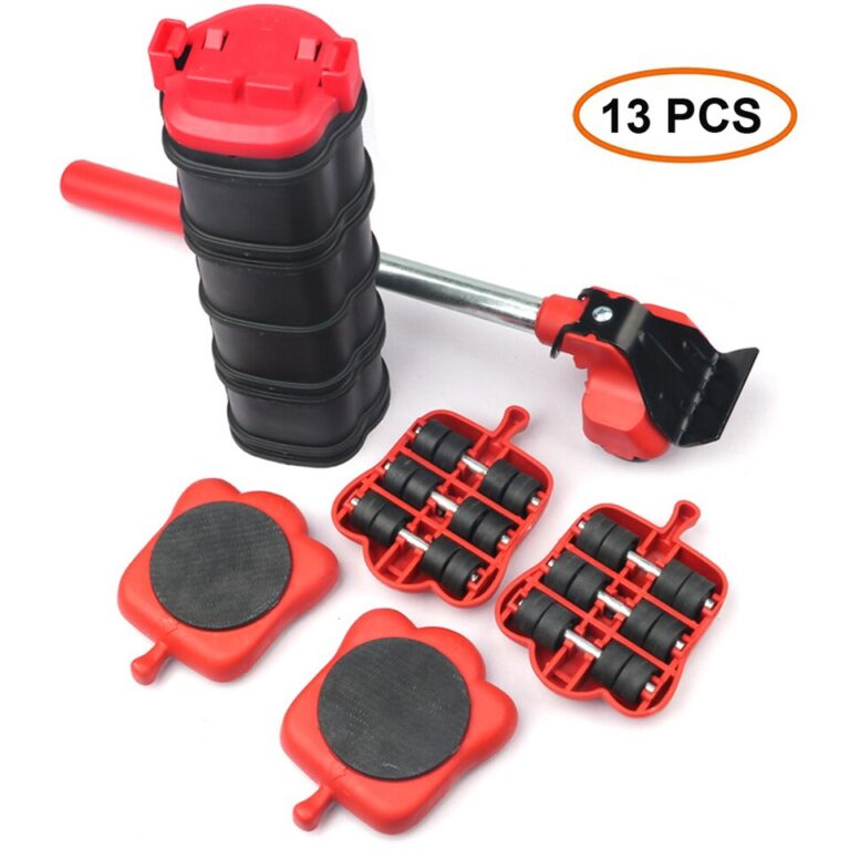 Nova ferramenta de transporte levantador de móveis pesados conjunto 4 sliders 1 barra de roda para levantar móveis em movimento ajudante - Image 7