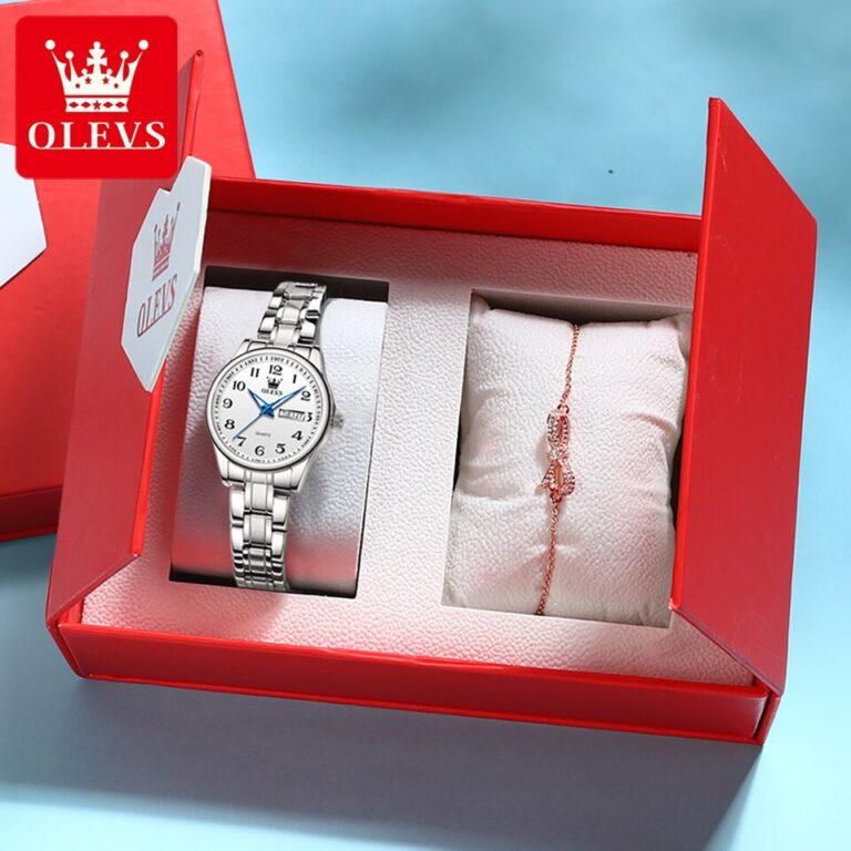 OLEVS 5567 Relógio de quartzo com mostrador preto para mulheres, relógios de aço inoxidável à prova d'água, marca de luxo, moda, vestido feminino, relógio de pulso - Image 12