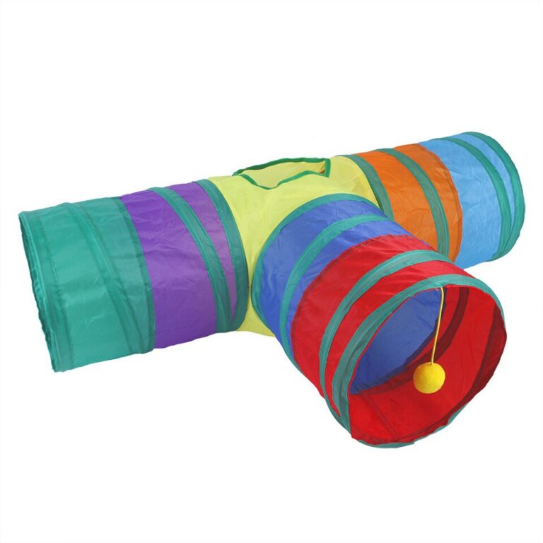 Pet Tunnel Toy Dobrável Cat Rainbow Três Canais Treinamento Brinquedos Interativos Pet Self Entertainment Brinquedos Engraçados Suprimentos para Gatos - Image 12