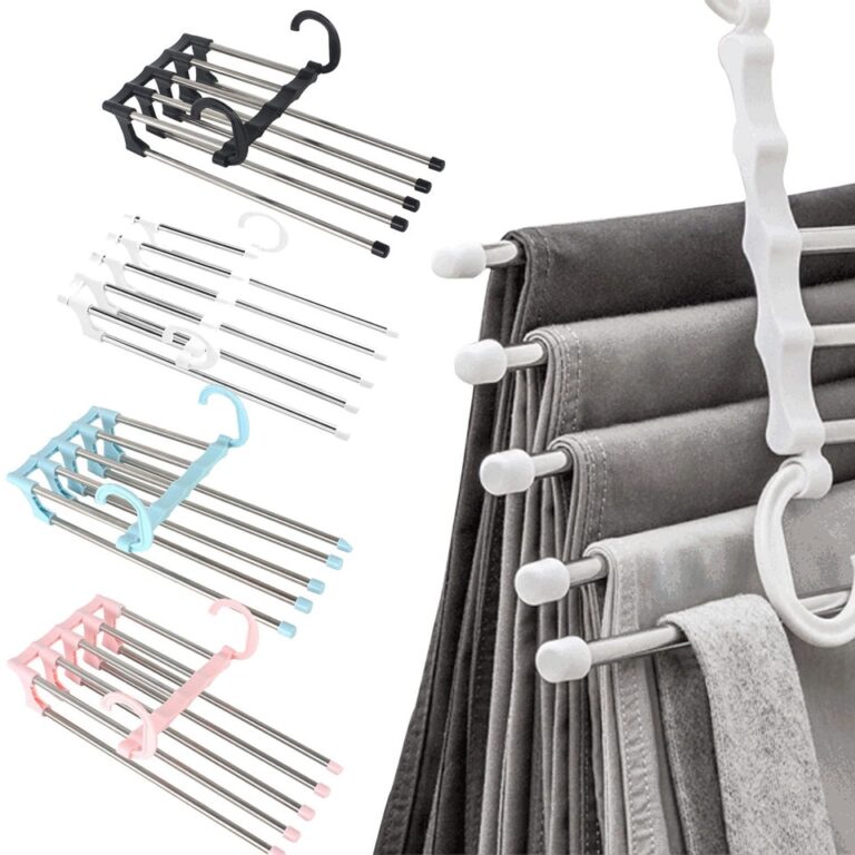 Calças dobráveis de armazenamento multifuncional cabide para calças cabide organizador roupas cabides economizar espaço guarda-roupa armários quarto - Image 11