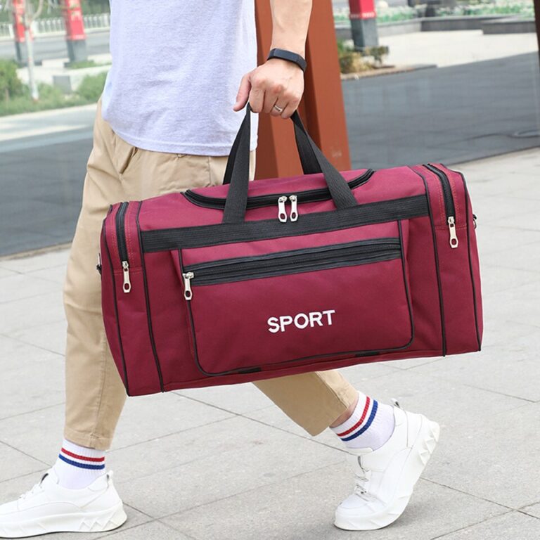 Bolsa esportiva Oxford Bolsa de treinamento fitness de grande capacidade à prova d'água com zíper multifuncional resistente ao desgaste para natação em viagens - Image 5