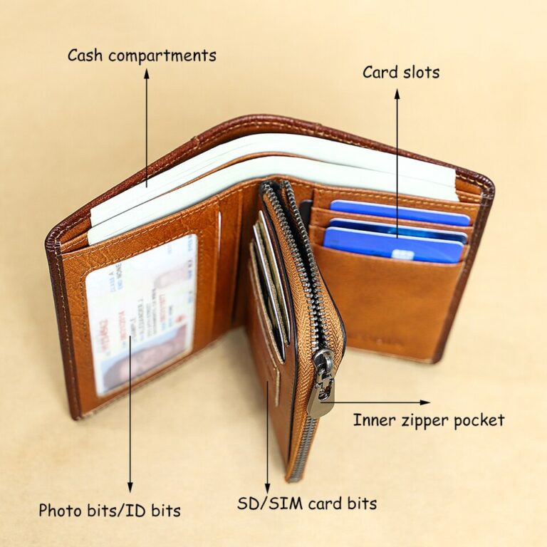 Carteiras de Couro Genuíno para Homens Vintage Curto Multifuncional Bolsa de Negócios com Bloqueio de RFID com Zíper Porta Cartão de Crédito Bolsa de Dinheiro - Image 2