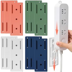 Fixador de soquete de mesa autoadesivo de 1 peça Suporte de soquete livre de perfuração para gerenciamento de cabos Fixador de soquete montável em mesa
