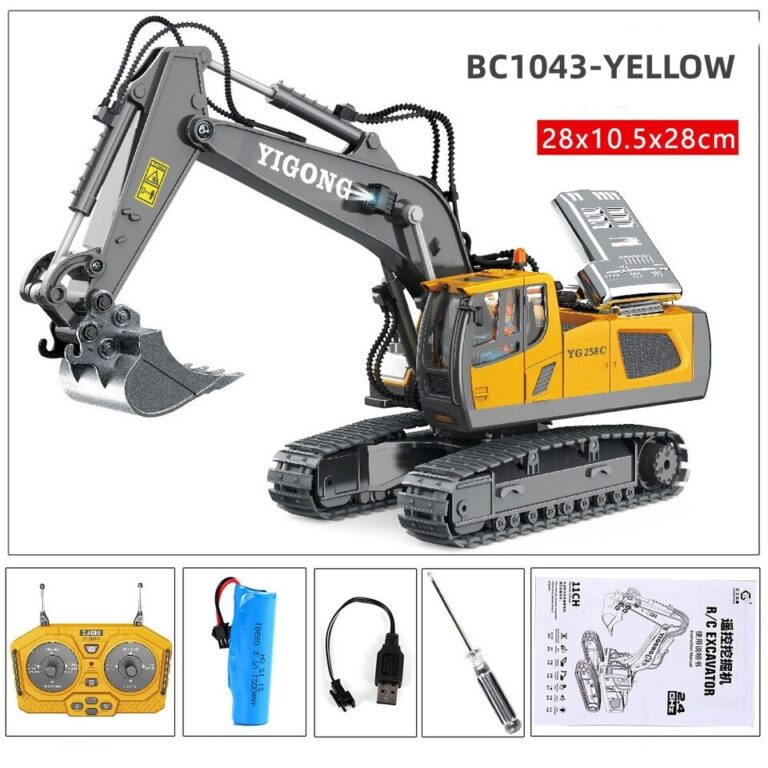 Brinquedos para crianças de carro rc, brinquedos de controle remoto para meninos, controle de rádio, escavadeira, caminhão basculante, carro elétrico, brinquedos para crianças, presente - Image 9