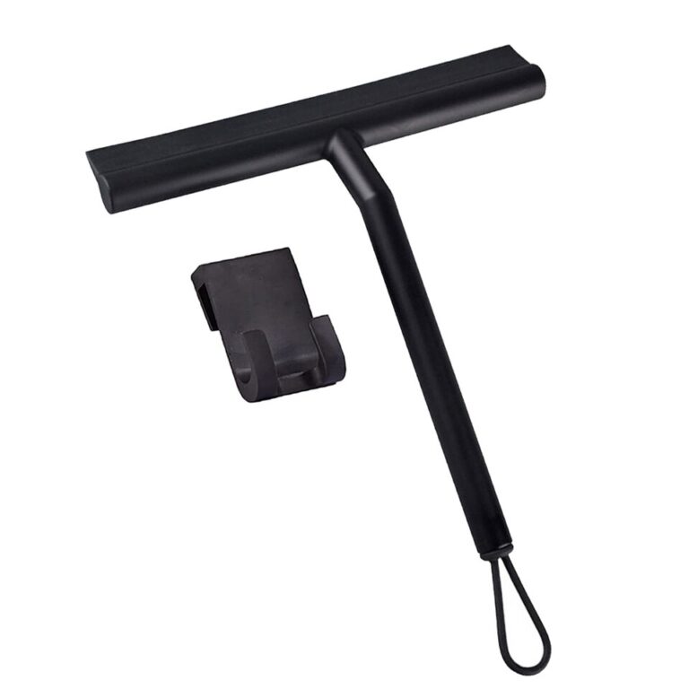Rodo de chuveiro limpador de vidro raspador rodo de chuveiro limpador com suporte de silicone espelho de banheiro raspador limpeza de vidro - Image 8