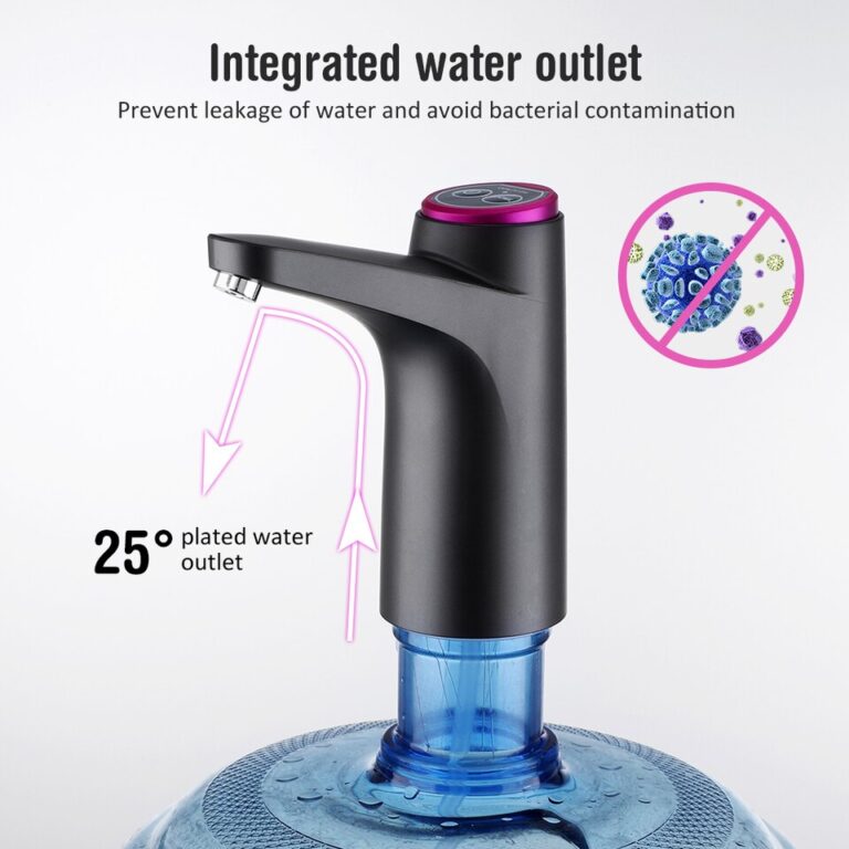 Dispensador automático de água elétrico portátil bomba de garrafa botão de carga usb interruptor de controle extrator de bebida para cozinha home office - Image 7