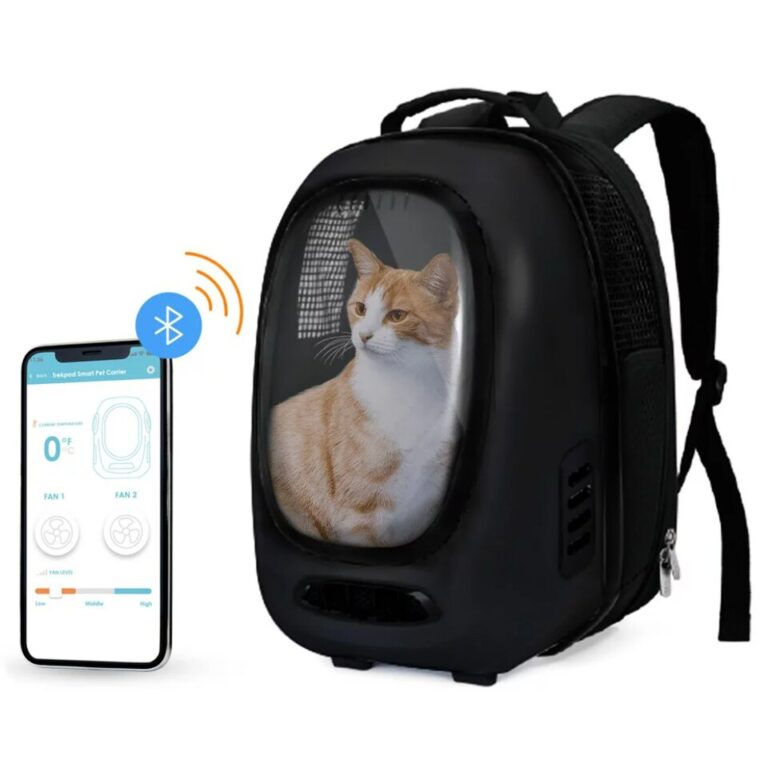Mochila inteligente para animais de estimação para gatos, cães pequenos e filhotes de até 7.700 quilos, controle de temperatura inteligente, habilitado para aplicativo - Image 2