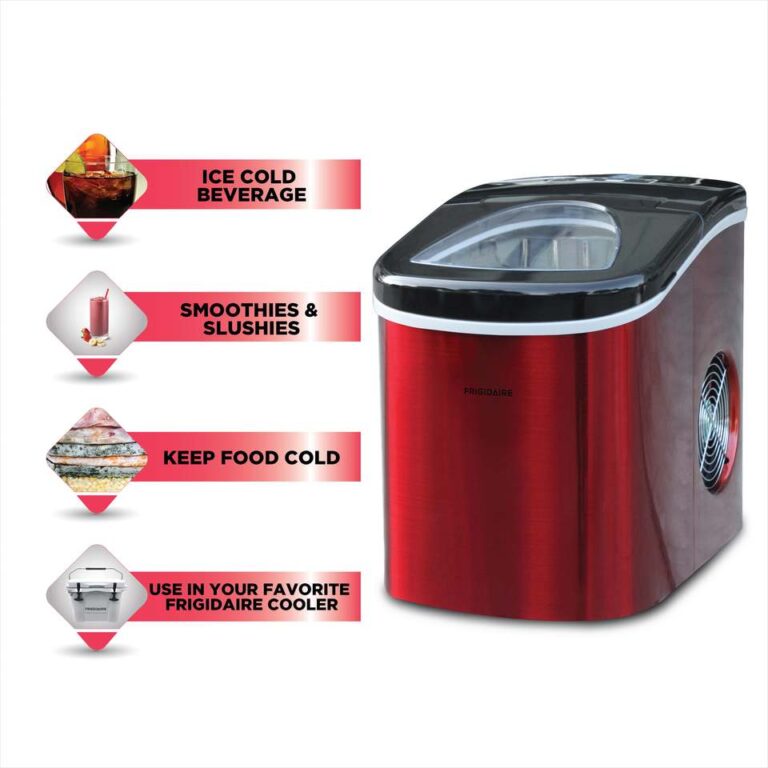 Fabricante de gelo de bancada EFIC117-SS de 26 lb, aço inoxidável vermelho - Image 2
