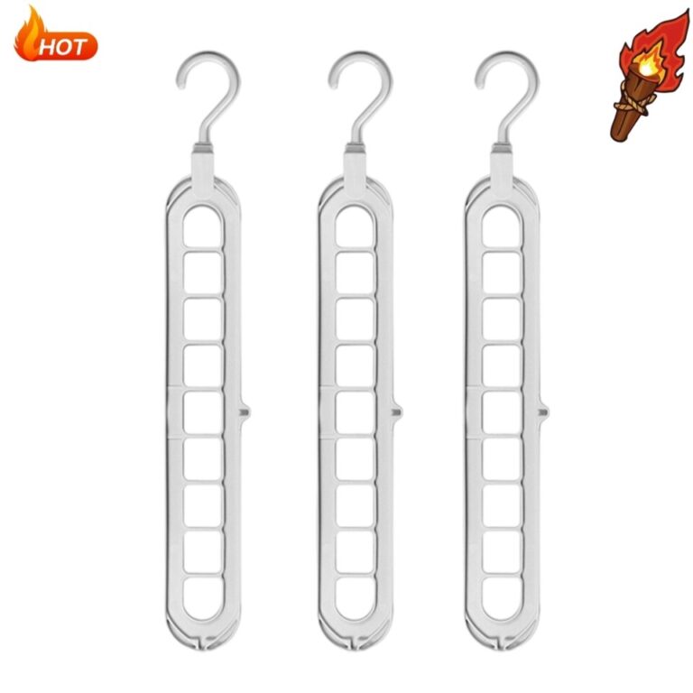 Economia de espaço cabide cremalheiras 9 portas secagem roupas rack magia pant rack quarto guarda-roupa casaco organizador cabides armazenamento - Image 8