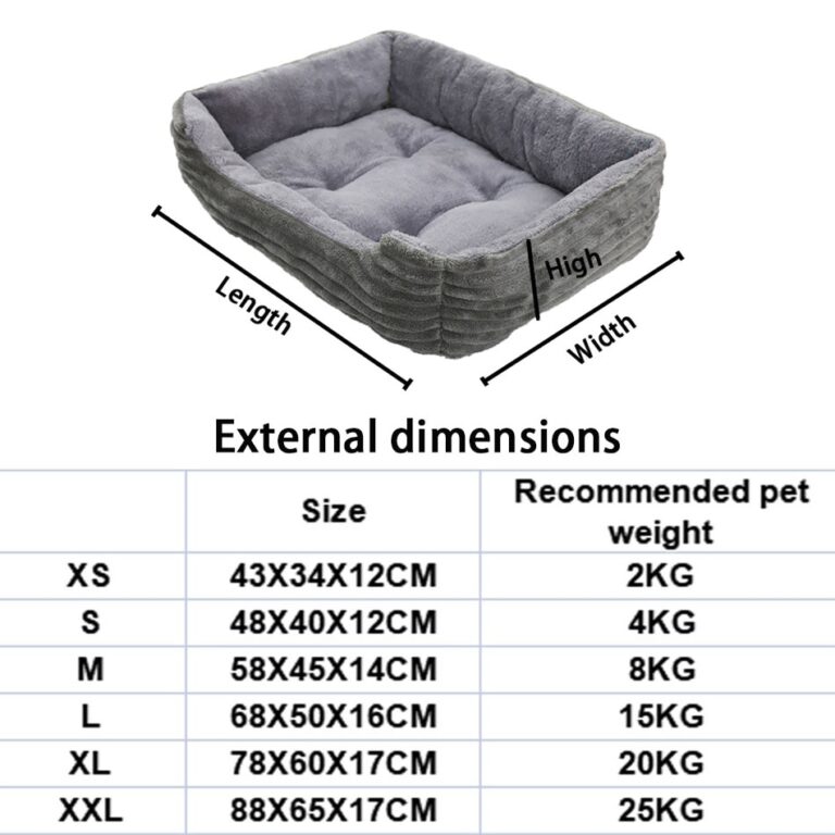 Cama para cachorro, gato, quadrada, de pelúcia, canil, médio, pequeno, sofá-cama, almofada para animais de estimação, calmante, cama para cães, casa, suprimentos para animais de estimação, acessórios - Image 9