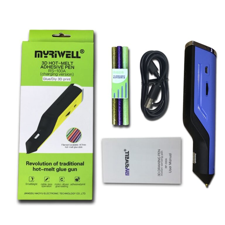 Caneta Myriwell Hot Melt Glue Gun 3D Doodler Magic 3D Impressed Pen USB Charging 6 Color Stick Stick Silk O melhor presente - Image 8