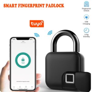 Cadeado de impressão digital tuya bluetooth à prova dwaterproof água inteligente cadeado bloqueio de armário dormitório anti-roubo saco de bagagem bloqueio