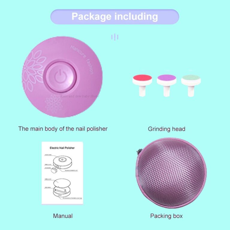 Aparador elétrico de unhas para bebês, polidor de unhas infantil, ferramenta de manicure infantil, tesoura, kit de higiene para bebês, cortador de unhas para recém-nascidos - Image 12