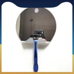 Espelho de banho acrílico anti-embaciamento Espelho de casa de banho anti-queda Espelho de barbear para homem Espelho de barbear Pendurado Espelho de escova de dentes