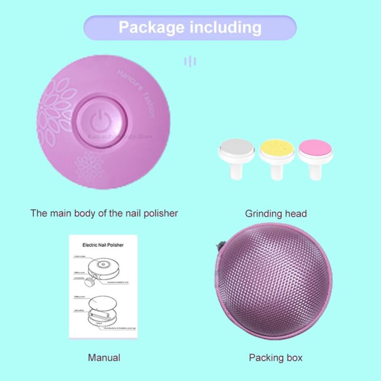 Aparador elétrico de unhas para bebês, polidor de unhas infantil, ferramenta de manicure infantil, tesoura, kit de higiene para bebês, cortador de unhas para recém-nascidos - Image 6