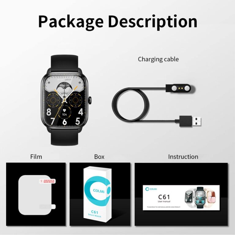 COLMI C61 Smartwatch 1,9 polegadas Tela Cheia Bluetooth Chamada Frequência Cardíaca Monitor de Sono 100+ Modelos Esportivos Relógio Inteligente Para Homens Mulheres - Image 10