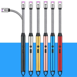 Cozinha à prova de vento Isqueiro elétrico USB Vela longa Churrasco Fogão a gás Pistola de ignição Camping Arco recarregável Isqueiro de plasma sem chama
