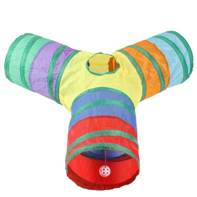 Pet Tunnel Toy Dobrável Cat Rainbow Três Canais Treinamento Brinquedos Interativos Pet Self Entertainment Brinquedos Engraçados Suprimentos para Gatos - Image 4