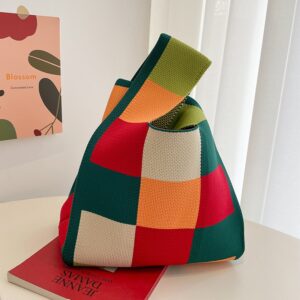 Malha feita à mão, bolsa feminina mini, bolsas de praia para mulheres 2023, bolsas para meninas, bolsas femininas, novas bolsas coloridas bolsa de pulso feminina