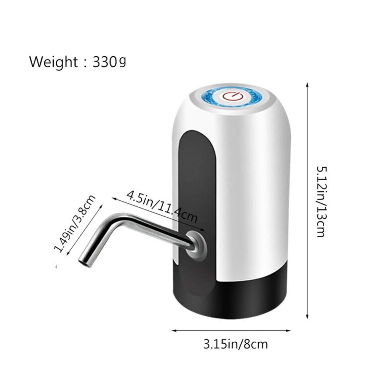 Bomba dispensadora de água portátil elétrica para carga USB de garrafa de 5 galões com ferramentas de cano de mangueira de extensão - Image 3