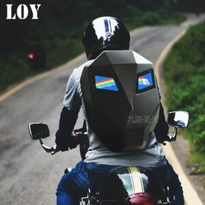 Mochila de locomotiva LED Mochila de display para viagens de negócios Mochila para laptop masculina Mochila externa para motocicleta Mochila de ciclismo