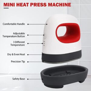 Mini máquina de prensa térmica EasyPress para camisetas, sapatos, chapéus e pequenos projetos de vinil HTV