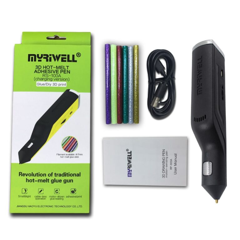 Caneta Myriwell Hot Melt Glue Gun 3D Doodler Magic 3D Impressed Pen USB Charging 6 Color Stick Stick Silk O melhor presente - Image 3