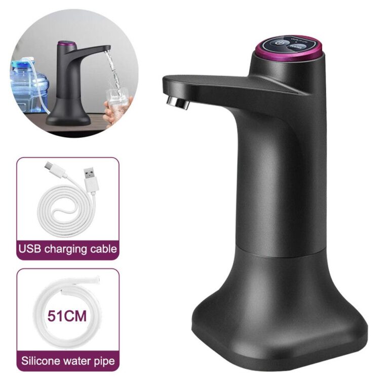 Dispensador automático de água elétrico portátil bomba de garrafa botão de carga usb interruptor de controle extrator de bebida para cozinha home office - Image 8