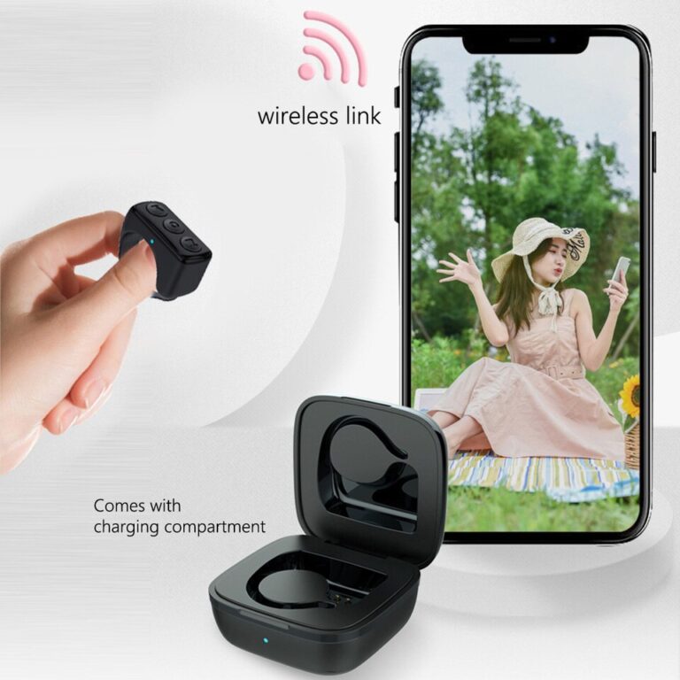 Anel sem fio bluetooth controle remoto telefone selfie controlador de vídeo dedo página turner navegar selfie obturador para android ios - Image 7