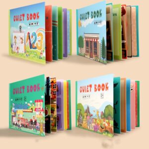 Treeyear montessori livro ocupado para as crianças desenvolverem habilidades de aprendizagem Livro ocupado para crianças livro tranquilo de iluminação
