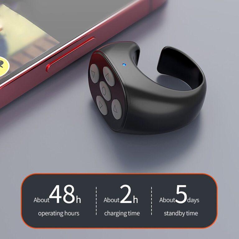 Artefato preguiçoso de selfie móvel sem fio compatível com bluetooth para tiktok controle remoto anel foto girando controladores de página - Image 2