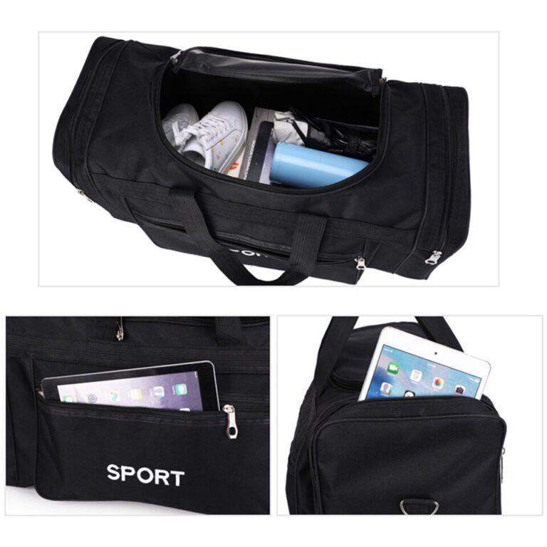 Bolsa esportiva Oxford Bolsa de treinamento fitness de grande capacidade à prova d'água com zíper multifuncional resistente ao desgaste para natação em viagens - Image 2
