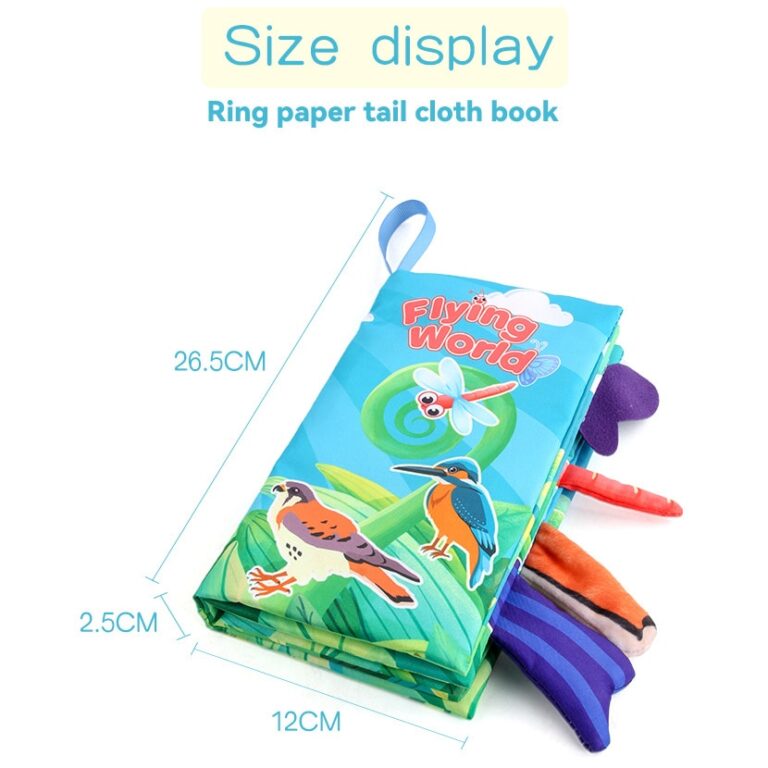 0-36M Brinquedos de educação infantil para bebês, livro de pano de cauda, quebra-cabeça pai-filho, som interativo, anel de papel, brinquedos para exercícios de quebra-cabeça - Image 7
