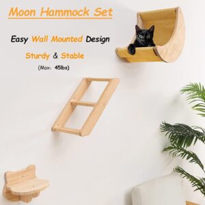 1pc Móveis de madeira para animais de estimação montados na parede Rede para gatos Cama de gatinho Prateleira de parede para gatos Poleiro de madeira para arranhar Árvore para gatos Brinquedo para animais de estimação