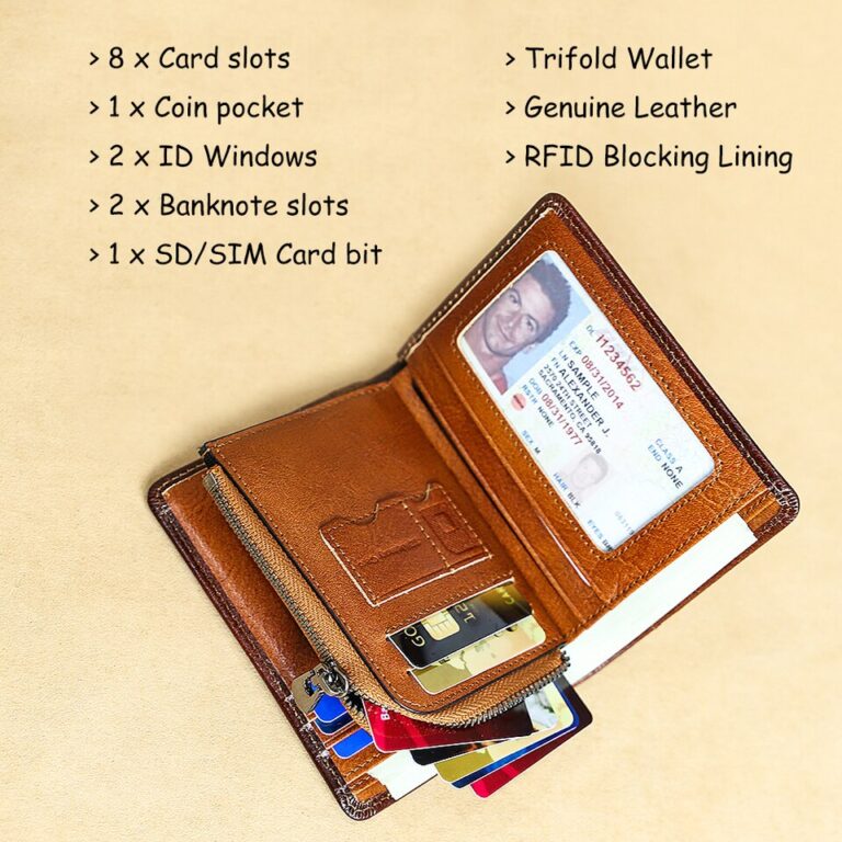 Carteiras de Couro Genuíno para Homens Vintage Curto Multifuncional Bolsa de Negócios com Bloqueio de RFID com Zíper Porta Cartão de Crédito Bolsa de Dinheiro - Image 6