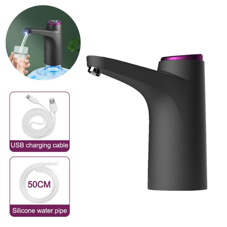Dispensador automático de água elétrico portátil bomba de garrafa botão de carga usb interruptor de controle extrator de bebida para cozinha home office - Image 3