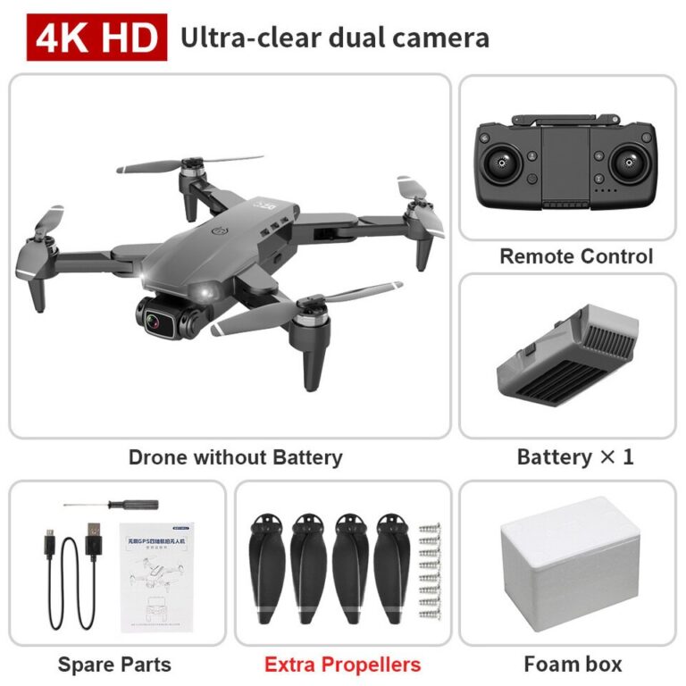 L900 PRO GPS Drone 4K HD Profissional Câmera Dupla Estabilização Aérea Motor Sem Escova Dobrável Quadcopter Helicóptero RC 1200M - Image 4