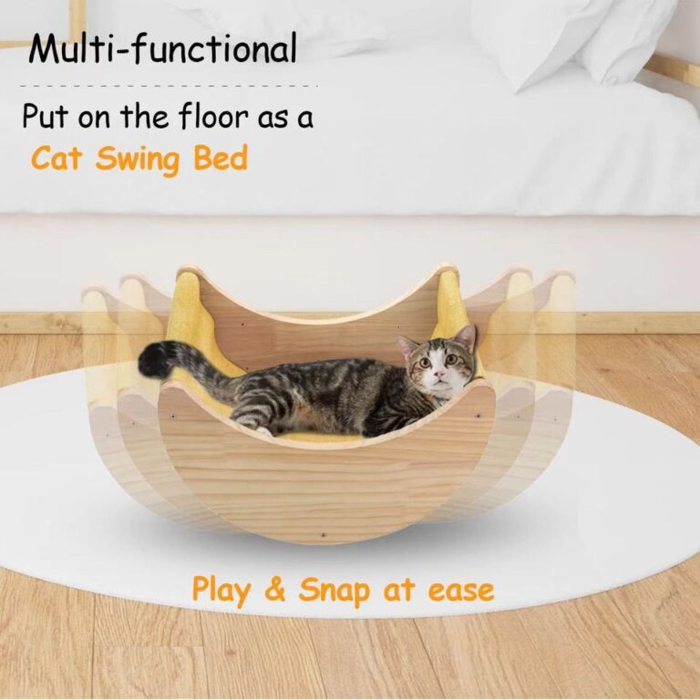 1pc Móveis de madeira para animais de estimação montados na parede Rede para gatos Cama de gatinho Prateleira de parede para gatos Poleiro de madeira para arranhar Árvore para gatos Brinquedo para animais de estimação - Image 5