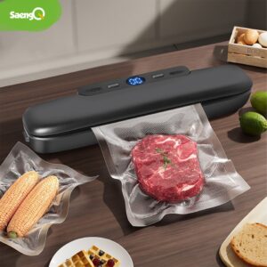 SaengQ aferidor do vácuo máquina de embalagem aferidor do vácuo alimentos com livre 10pcs sacos vácuo doméstico selagem alimentos a vácuo