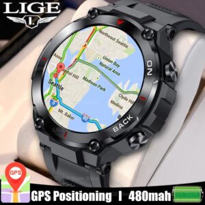 Lige 2023 GPS Smart Watch Esportes Fitness Pulseira Chamada Lembrete Frequência Cardíaca IP68 À Prova D' Água Smartwatch Para Homens Android IOS Relógio