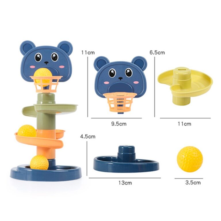 Brinquedos de bebê Rolling Ball Pile Tower Brinquedo educacional precoce para bebês Pista rotativa Brinquedo de empilhamento educacional para bebês para crianças - Image 10