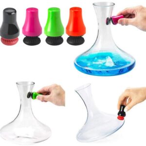 Escova de limpeza magnética de silicone limpador industrial mancha de vidro garrafa de borracha esfrega canto para vasos de vidro frascos decantador