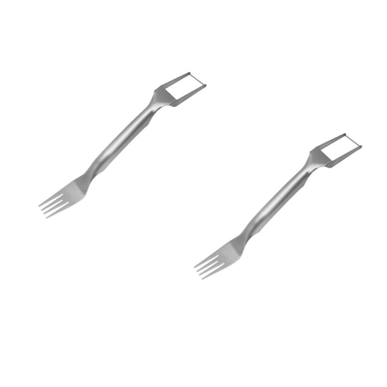 2 em 1 cortador de garfo de melancia em aço inoxidável cortador de frutas garfo de melão cubo ferramenta de corte utensílio de cozinha 1/2 pçs - Image 6