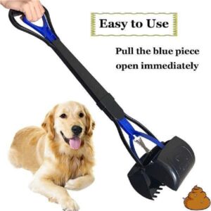 Scooper para cocô para cão braçadeira de mandíbula para serviço pesado e cabo longo para cocô para cão grande médio pequeno gato de estimação para coleta de cascalho de grama